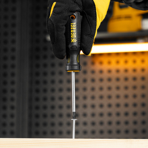 Отвертка, PH1х75 мм, S2, 3к рукоятка Denzel по ценам производителя в Воронеже с доставкой по всей России