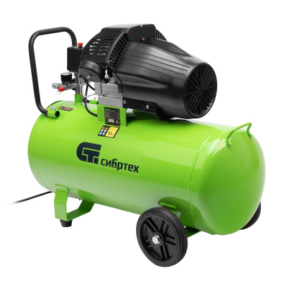 Компрессор воздушный КК-2200/100, 2,2 кВт, 350 л/мин, 100 л, прямой привод, масляный Сибртех по ценам производителя в Воронеже с доставкой по всей России
