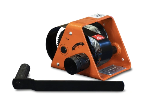Лебедка ручная барабанная с тросом 1000кг  25м со съемной ручкой TOR GR по ценам производителя в Воронеже с доставкой по всей России