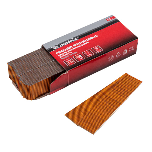 Гвозди финишные, (шпильки) 23GA для пневматического нейлера финишного D 0.64 мм, длина 15 мм, 5000 шт Matrix по ценам производителя в Воронеже с доставкой по всей России