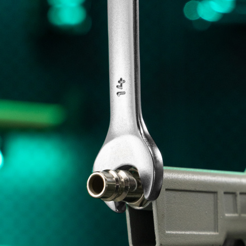 Ключ комбинированный, 14 мм, CrV, матовый хром Stels по ценам производителя в Воронеже с доставкой по всей России