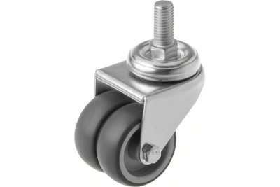 Колесо аппаратное поворотное SCtnd 25 50 мм двойное с болтом купить в Москве с доставкой по всей России | ProtosMarket.ru