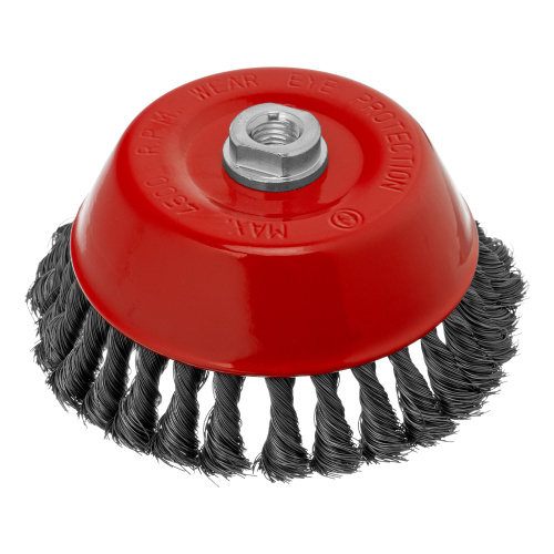 Щетка для УШМ, 150 мм, М14, "чашка", крученая проволока 0.35 мм Matrix по ценам производителя в Воронеже с доставкой по всей России