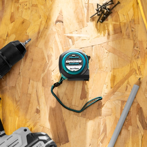 Рулетка Komfortabel 3 м х 19 мм,обрезиненный корпус Gross по ценам производителя в Воронеже с доставкой по всей России