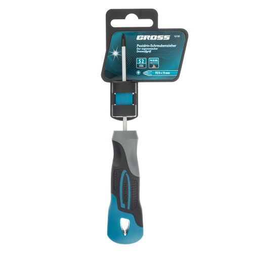 Отвертка PZ0 x 75 мм, S2, трехкомпонентная ручка Gross по ценам производителя в Воронеже с доставкой по всей России