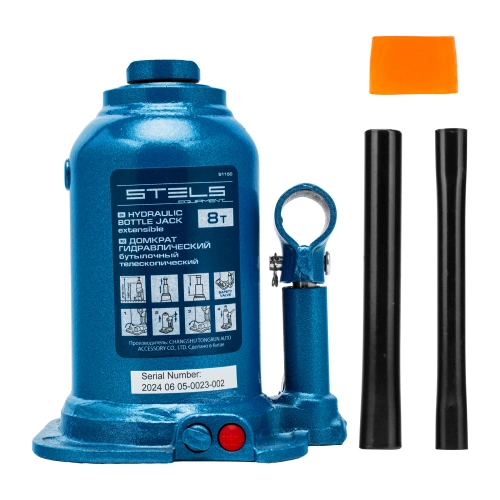 Домкрат гидравлический бутылочный телескопический, 8 т, подъем 180-410 мм Stels по ценам производителя в Воронеже с доставкой по всей России