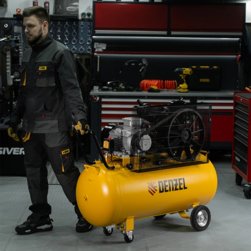 Компрессор воздушный рем. привод BCV 5500-T/200, 5,5 кВт, 200 литров, 850 л/мин Denzel по ценам производителя в Воронеже с доставкой по всей России