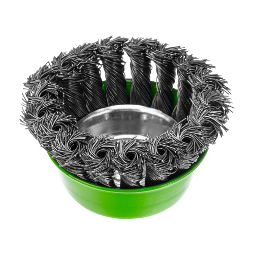 Щетка для УШМ, 75 мм, М14, "чашка", крученая металлическая проволока Сибртех по ценам производителя в Воронеже с доставкой по всей России