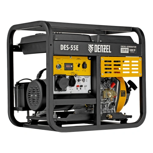 Генератор дизельный DES-55E, 5,5 кВт, 230 В, 11 л, электростартер Denzel по ценам производителя в Воронеже с доставкой по всей России