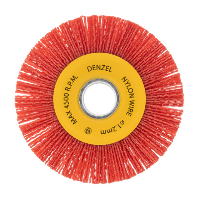Щетка для УШМ, 125 мм, Плоская, нейлоновая щетина, посадка 22,2 мм Denzel по ценам производителя в Воронеже с доставкой по всей России