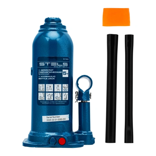 Домкрат гидравлический бутылочный, 5 т, h подъема 207-404 мм Stels по ценам производителя в Воронеже с доставкой по всей России