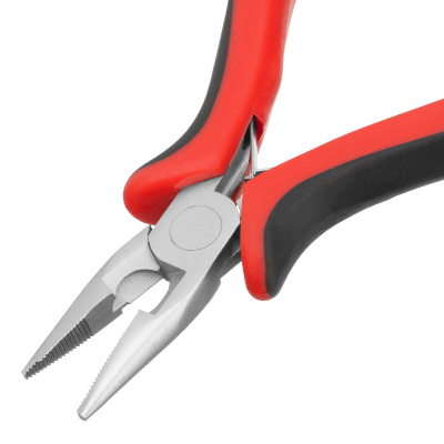 Длинногубцы прямые Mini, 130 мм, никелированные, авторазжим, двухкомпонентные рукоятки Matrix по ценам производителя в Воронеже с доставкой по всей России