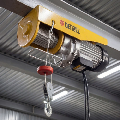 Тельфер электрический TF-1000,1 т, 1600 Вт, высота 12 м, 8 м/мин Denzel по ценам производителя в Воронеже с доставкой по всей России