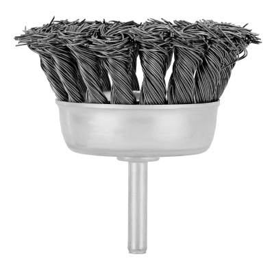 Щетка для дрели, 75 мм, "чашка" со шпилькой, крученая металлическая проволока Matrix по ценам производителя в Воронеже с доставкой по всей России