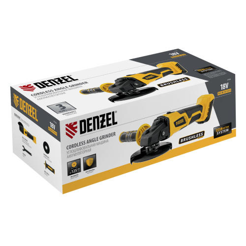 Машина углошлифовальная аккумуляторная бесщет. BLG-IB-18-125-0, Li-ion, 18 В Denzel по ценам производителя в Воронеже с доставкой по всей России