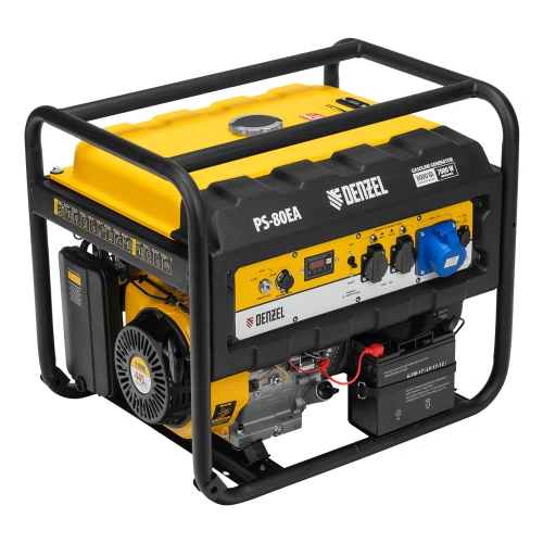 Генератор бензиновый PS 80 EA, 8.0 кВт, 230 В, 25 л, коннектор автоматики, электростартер Denzel по ценам производителя в Воронеже с доставкой по всей России