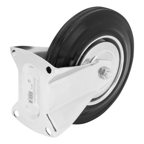 Колесо неповоротное D 200 мм, крепление  платформенное Сибртех по ценам производителя в Воронеже с доставкой по всей России