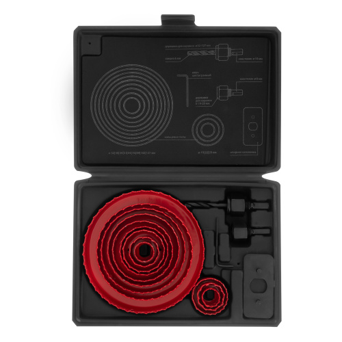 Набор кольцевых пил по дереву, 19-127 мм, 12 предметов Matrix по ценам производителя в Воронеже с доставкой по всей России