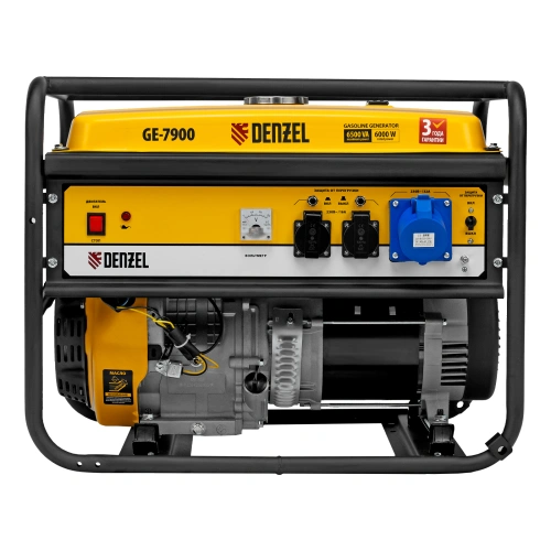 Генератор бензиновый GE 7900, 6.5 кВт, 220 В/50 Гц, 25 л, ручной пуск Denzel по ценам производителя в Воронеже с доставкой по всей России