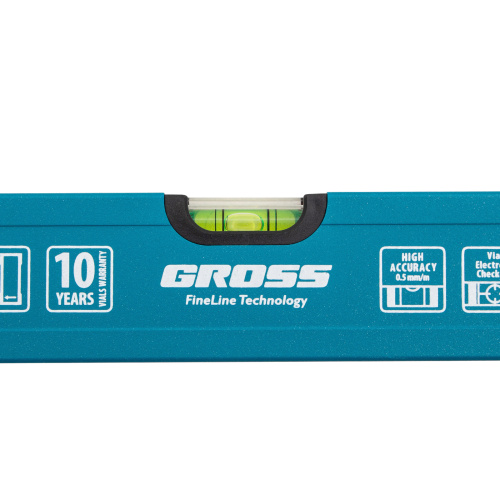 Уровень алюминиевый усиленный, 600 мм, 3 глазка Gross по ценам производителя в Воронеже с доставкой по всей России