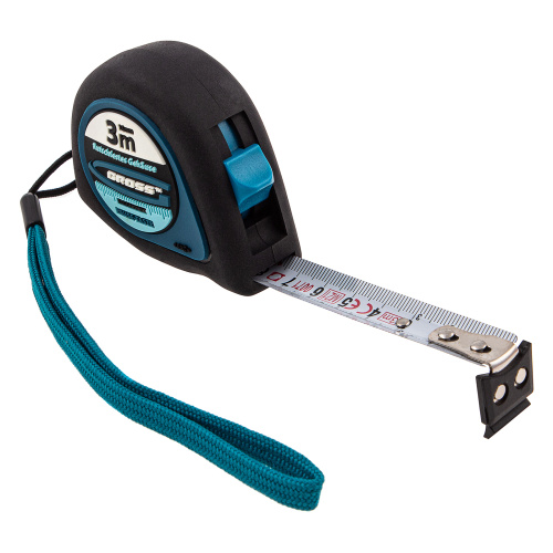 Рулетка "Ergonomisch",3 м x 16 мм,магнитный обрезиненный зацеп Gross по ценам производителя в Воронеже с доставкой по всей России