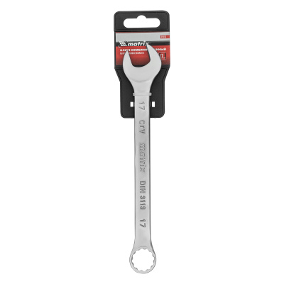 Ключ комбинированный, 17 мм, CrV, матовый хром Matrix по ценам производителя в Воронеже с доставкой по всей России