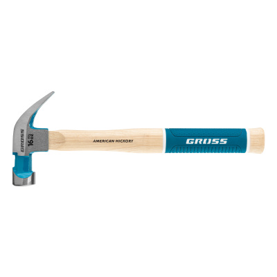 Молоток-гвоздодер, 450 г, угол 45, магнит, обрезиненная рукоятка American hickory GROSS по ценам производителя в Воронеже с доставкой по всей России
