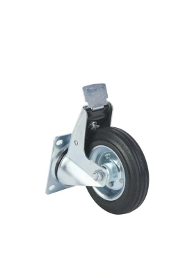 Колесо поворотное усиленное резина SRCB 63 160 мм с тормозом по ценам производителя в Воронеже с доставкой по всей России