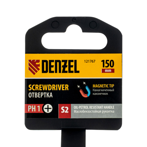 Отвертка, PH1х150 мм, S2, 3к рукоятка Denzel по ценам производителя в Воронеже с доставкой по всей России