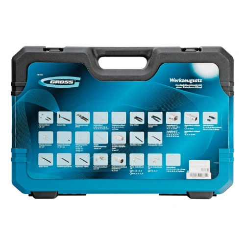 Набор инструментов, 1/4", 1/2", CrV, 120 зубьев, 115 предметов Gross по ценам производителя в Воронеже с доставкой по всей России