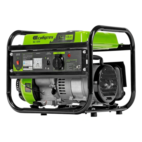 Генератор бензиновый БС-1200, 1 кВт, 230 В, четырехтактный, 5.5 л, ручной стартер Сибртех по ценам производителя в Воронеже с доставкой по всей России