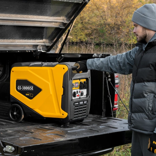 Генератор инверторный GS-3800iSE, 3,8 кВт, 230 В, закрытый корпус,электростартер Denzel по ценам производителя в Воронеже с доставкой по всей России