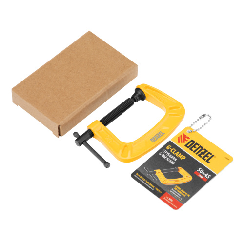 Струбцина G-образная, усиленная, 50 мм Denzel по ценам производителя в Воронеже с доставкой по всей России