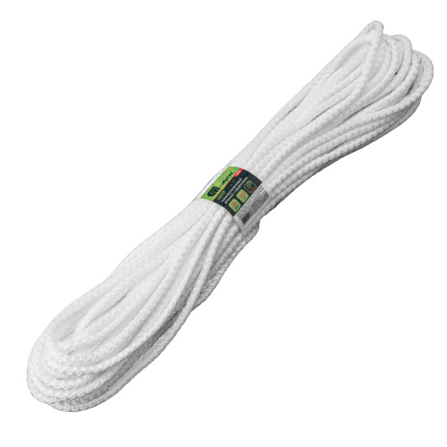 Шнур вязаный полипропиленовый с серд. белый, 7 мм, L 20 м, Сибртех по ценам производителя в Воронеже с доставкой по всей России