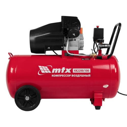Компрессор воздушный КК-2200/100, 2,2 кВт, 350 л/мин, 100 л, прямой привод, масляный MTX по ценам производителя в Воронеже с доставкой по всей России