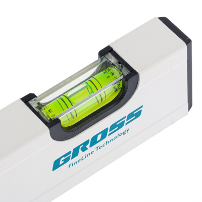 Уровень алюминиевый, 200 мм, фрезерованный, 2 глазка, магнитный Gross по ценам производителя в Воронеже с доставкой по всей России