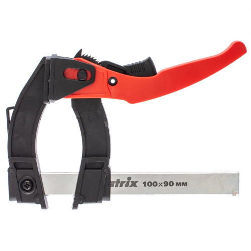 Струбцина реечная быстрозажимная, пластиковый корпус рычажно-храповой механизм, 100 х 90 х 195 мм, штанга 5 х 20 мм Matrix по ценам производителя в Воронеже с доставкой по всей России