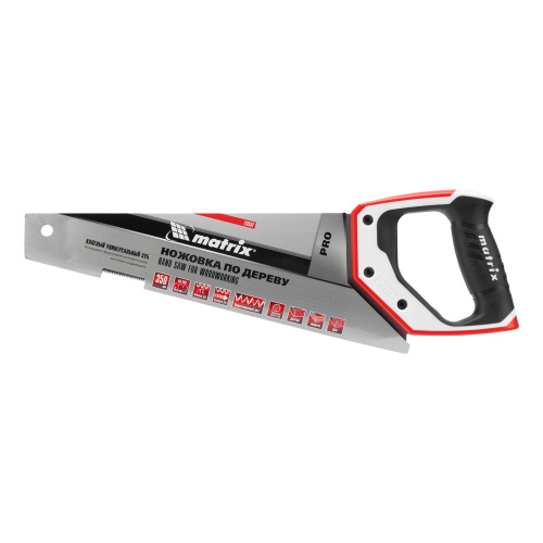 Ножовка по дереву для точных пильных работ, 350 мм, каленый зуб 3D, 14 TPI, трехкомпонентная рукоятка, Pro Matrix по ценам производителя в Воронеже с доставкой по всей России