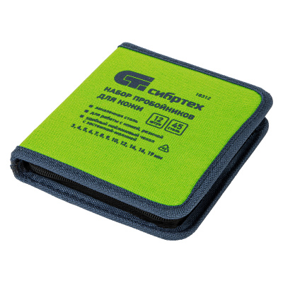 Набор пробойников для кожи 3 4 5 6 7 8 9 10 12 14 16 19 мм, 12 шт, чехол Сибртех по ценам производителя в Воронеже с доставкой по всей России