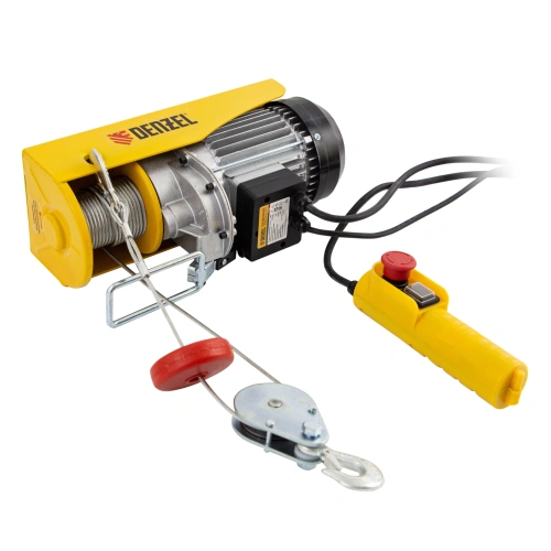 Тельфер электрический TF-500, 0.5 т, 1020 Вт, высота 12 м, 10 м/мин Denzel по ценам производителя в Воронеже с доставкой по всей России