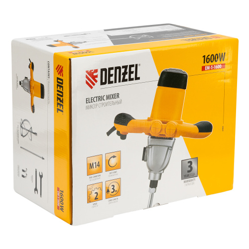 Миксер строительный EM-1-1600, 1600 Вт, 180-460/300-750 об/мин Denzel по ценам производителя в Воронеже с доставкой по всей России