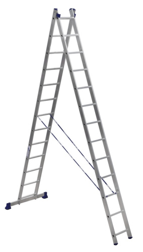 Лестница 2-х секционная алюминиевая 2*13 по ценам производителя в Воронеже с доставкой по всей России