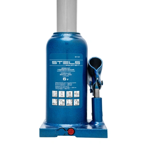 Домкрат гидравлический бутылочный телескопический, 6 т, h подъема 190-480 мм Stels по ценам производителя в Воронеже с доставкой по всей России