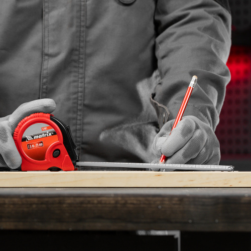 Рулетка Rubber,7,5 м х 25 мм,обрезиненный корпус Matrix по ценам производителя в Воронеже с доставкой по всей России