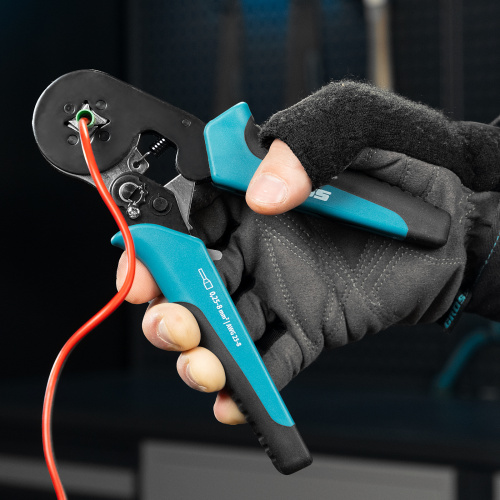 Клещи (пресс-клещи) для обжима наконечников электропроводов с сечением 0.25-8 мм2 Gross по ценам производителя в Воронеже с доставкой по всей России