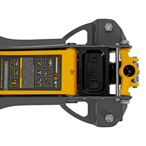 Домкрат гидравлический подкатной, 3 т, 75-500 мм, быстрый подъем, низкий подхват, проф. Denzel по ценам производителя в Воронеже с доставкой по всей России