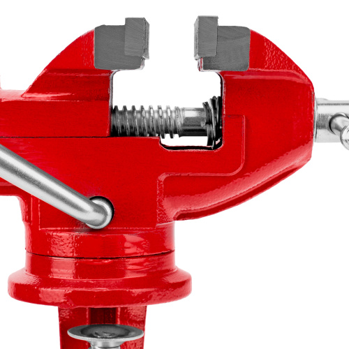 Тиски слесарные, 80 мм, настольные, поворотные, c наковальней MTX по ценам производителя в Воронеже с доставкой по всей России