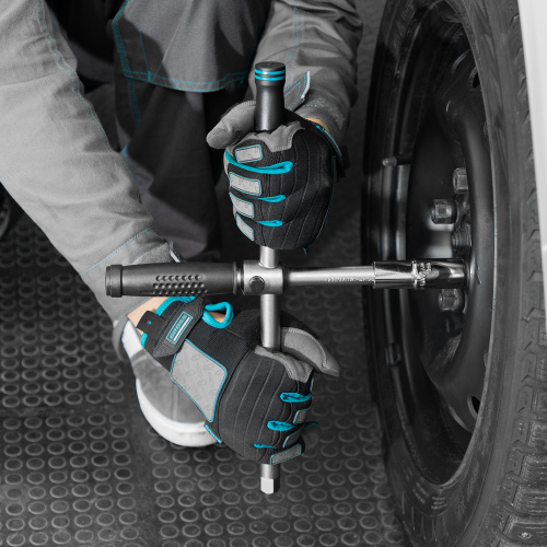 Ключ-крест баллонный, складной с изменяющимся рычагом, 17 мм, 19 мм, 21 мм, 23 мм, CrV, хромированный Gross по ценам производителя в Воронеже с доставкой по всей России