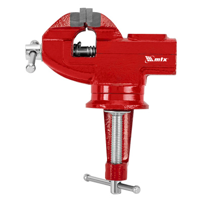 Тиски слесарные, 50 мм, настольные, поворотные, c наковальней MTX по ценам производителя в Воронеже с доставкой по всей России