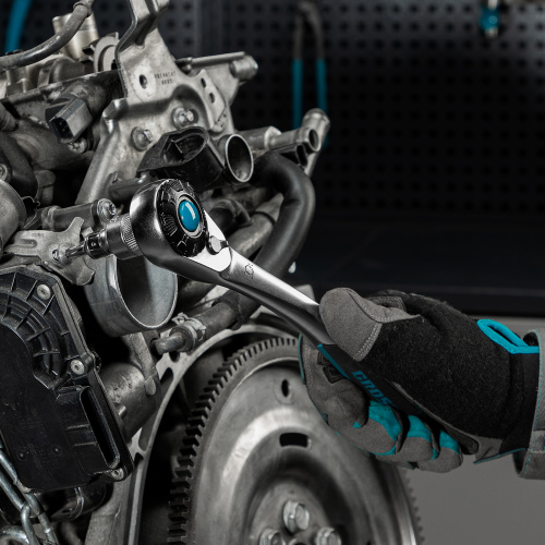 Набор торцевых головок, трещотка 120 зубьев, 1/2", CrV, 36 предметов Gross по ценам производителя в Воронеже с доставкой по всей России